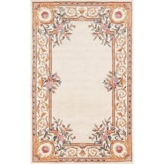 Transitional Rectangle Area Rug, Ivory, 3'6" X 5'6"
