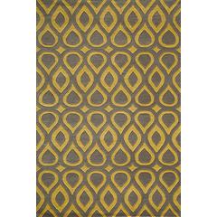 Contemporary Rectangle Area Rug, Grey, 3'6" X 5'6"