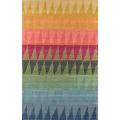 Contemporary Runner Area Rug, Multi Red, 2'3" X 8' Runner