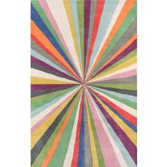 Contemporary Runner Area Rug, Multi, 2'3" X 8' Runner