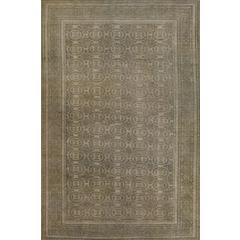 Traditional Rectangle Area Rug, Green, 10' X 14'