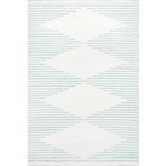 Modern Rectangle Area Rug, Aqua, 2' X 3'