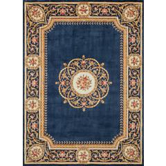 Transitional Rectangle Area Rug, Blue, 3'6" X 5'6"