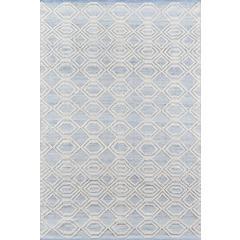 Contemporary Rectangle Area Rug, Light Blue, 2' X 3'