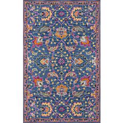 Traditional Rectangle Area Rug, Blue, 2' X 3'