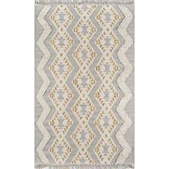 Contemporary Rectangle Area Rug, Grey, 2' X 3'