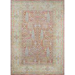 Traditional Rectangle Area Rug, Pink, 5'3" X 7'3"