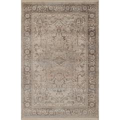 Traditional Rectangle Area Rug, Grey, 2' X 3'
