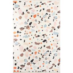 Contemporary Rectangle Area Rug, Ivory, 2' X 3'