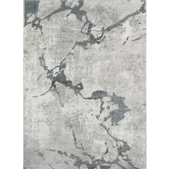 Modern Rectangle Area Rug, Grey, 2' X 3'