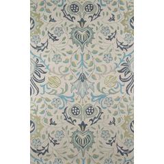 Casual Rectangle Area Rug, Blue, 2' X 3'