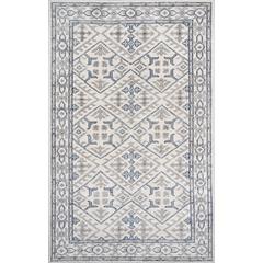 Contemporary Rectangle Area Rug, Ivory, 2' X 3'