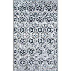 Contemporary Rectangle Area Rug, Blue, 2' X 3'