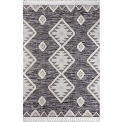 Contemporary Rectangle Area Rug, Charcoal, 2' X 3'