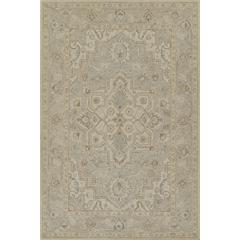 Traditional Rectangle Area Rug, Light Blue, 2' X 4'