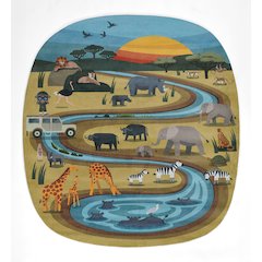 Playground Safari Multi Kid Rug 6' X 6'8"