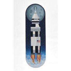 Playground Rocket Blue Kid Rug 2'4" X 7'7"