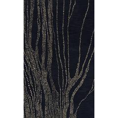 Contemporary Rectangle Area Rug, Navy, 2' X 3'