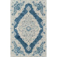 Traditional Rectangle Area Rug, Blue, 2' X 3'