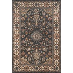 Traditional Rectangle Area Rug, Grey, 2' X 3'