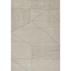 Contemporary Rectangle Area Rug, Ivory, 5'3" X 7'3"
