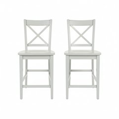Simplicity Solid Wood Classic X-Back Counter Stool (Set of 2)
