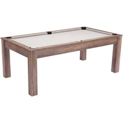 Brown 3 in 1 Pool Table With Table Tennis and Dining Top Included