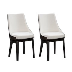 Orleans Swivel High Back Dining Chairs - Set of 2