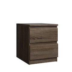 Brown 2 Drawer Nightstand - Stylish Night Stand with Drawers for Bedroom