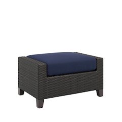 Brown Outdoor Ottoman Set of 2, Foot Rest Ottomans for Patio Use