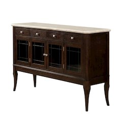 Merlot Cherry Finish Sideboard with Spacious Storage and Elegant Design