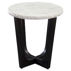 Chrissy White Marble Top End Table