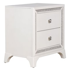 Cassie Illuminating Glam Nightstand, Pearl Finish