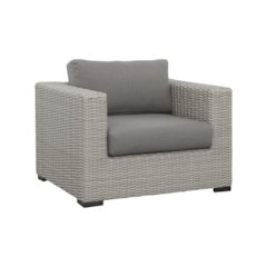 Blakley Outdoor Lounge Chair with Half-Round Wicker