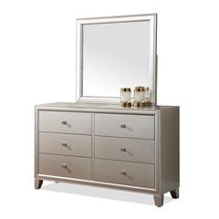 Omni Six Drawer Dresser and Mirror