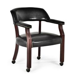 Tournament Captains Chair w/Casters, Black