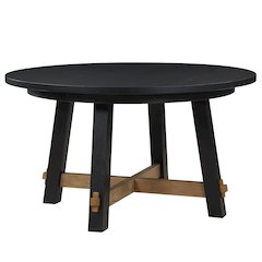 Aubrey Black 7pc Round Dining Set
