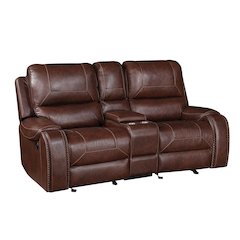 Keily Brown Manual Console Loveseat