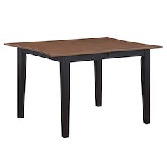 Joplin 50-62" Dining Table with 12" Leaf, Walnut and Ebony finish