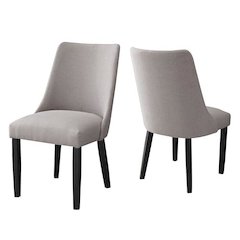 Xena Gray Upholstered SideChair, Set of 2