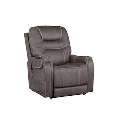 Power Lift Recliner Chair, Adjustable Headrest, 3 Zone Heat, Brown