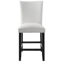Camila White PU Counter Chair