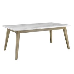 Vida White Marble Top Dining Table