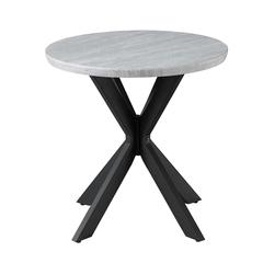 Keyla Faux-Marble Round End Table