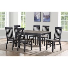 Raven Noir 7pc Dining Set