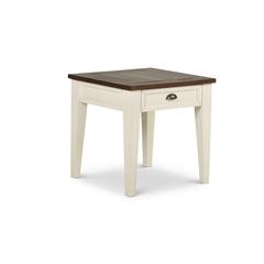 Cayla End Table Dark Oak/White
