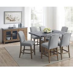 Grayson Gray Marble Counter 8PC Dining Set