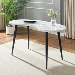 Desk, White marble veneer top