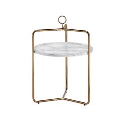 Miro Side Table [White/Gold]