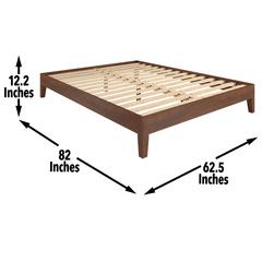 Nix Solid Wood Queen Platform Bed, Natural